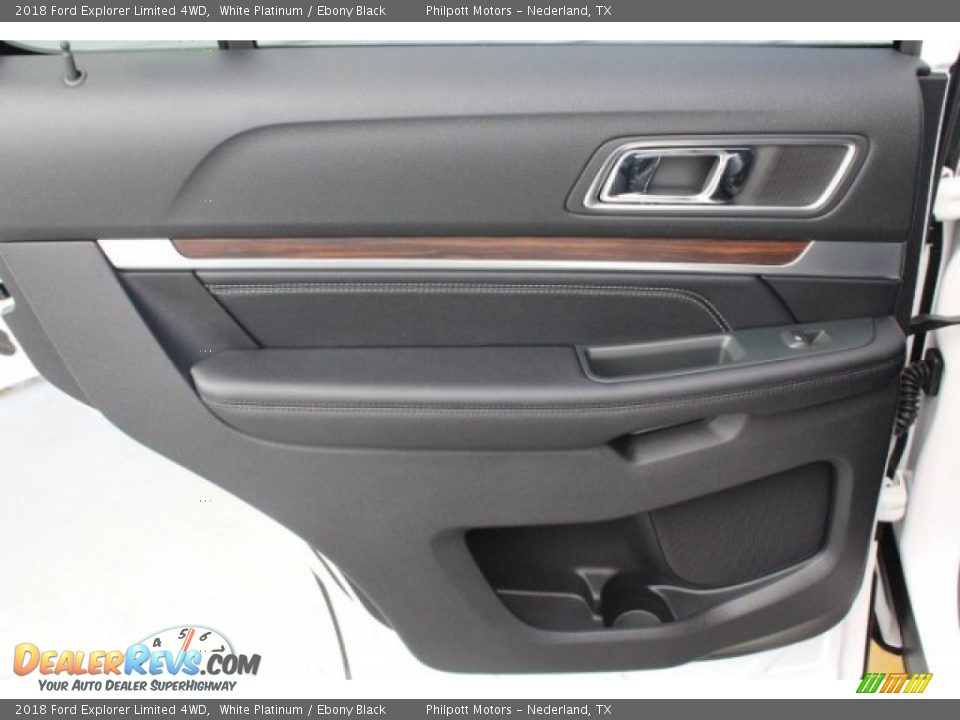 2018 Ford Explorer Limited 4WD White Platinum / Ebony Black Photo #25
