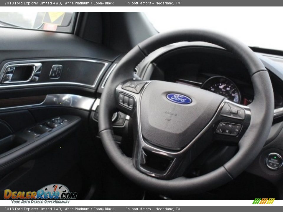 2018 Ford Explorer Limited 4WD White Platinum / Ebony Black Photo #28