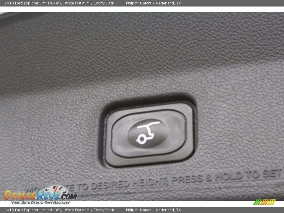 2018 Ford Explorer Limited 4WD White Platinum / Ebony Black Photo #30