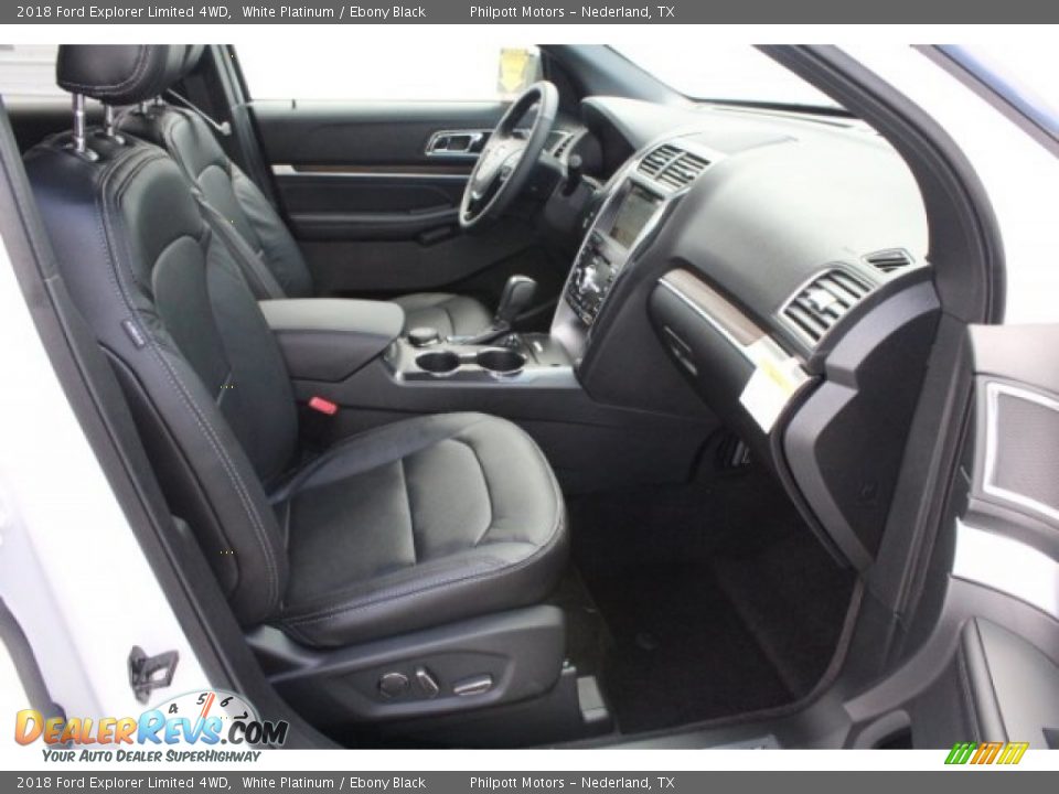 2018 Ford Explorer Limited 4WD White Platinum / Ebony Black Photo #35