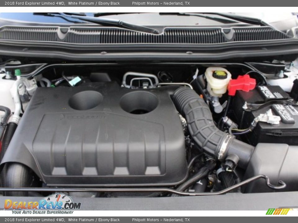 2018 Ford Explorer Limited 4WD White Platinum / Ebony Black Photo #36