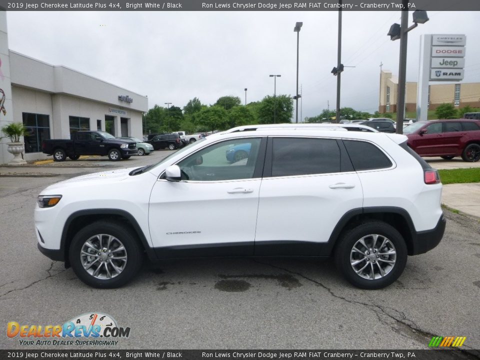 2019 Jeep Cherokee Latitude Plus 4x4 Bright White / Black Photo #2
