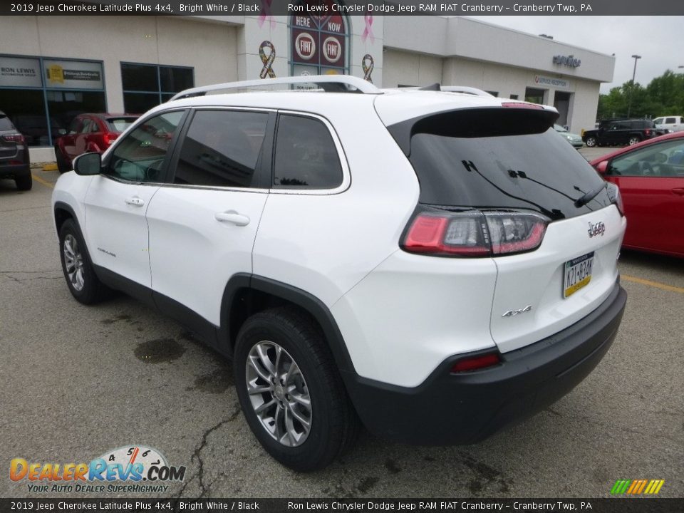 2019 Jeep Cherokee Latitude Plus 4x4 Bright White / Black Photo #3