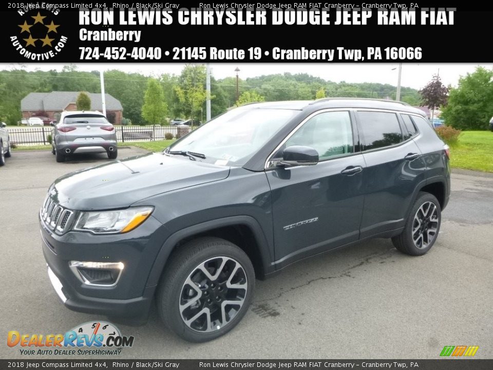 2018 Jeep Compass Limited 4x4 Rhino / Black/Ski Gray Photo #1