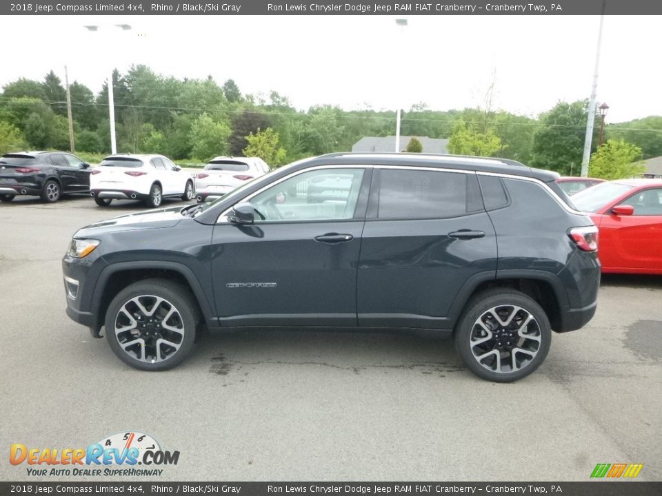 2018 Jeep Compass Limited 4x4 Rhino / Black/Ski Gray Photo #2