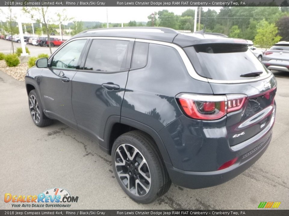 2018 Jeep Compass Limited 4x4 Rhino / Black/Ski Gray Photo #3