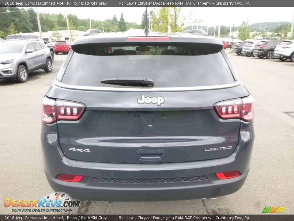 2018 Jeep Compass Limited 4x4 Rhino / Black/Ski Gray Photo #4