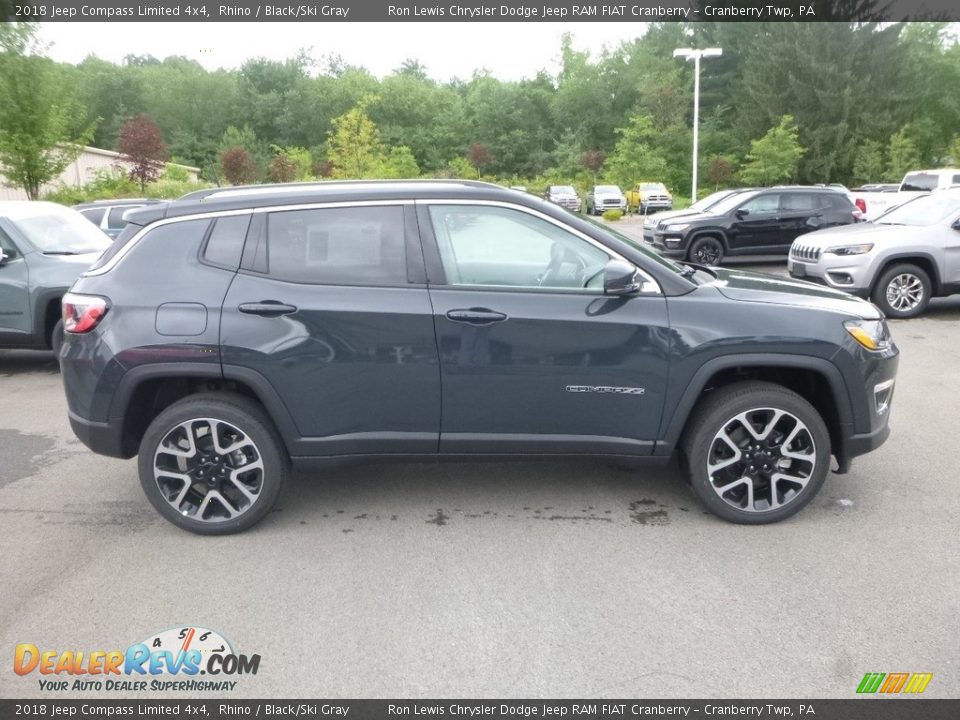 2018 Jeep Compass Limited 4x4 Rhino / Black/Ski Gray Photo #6