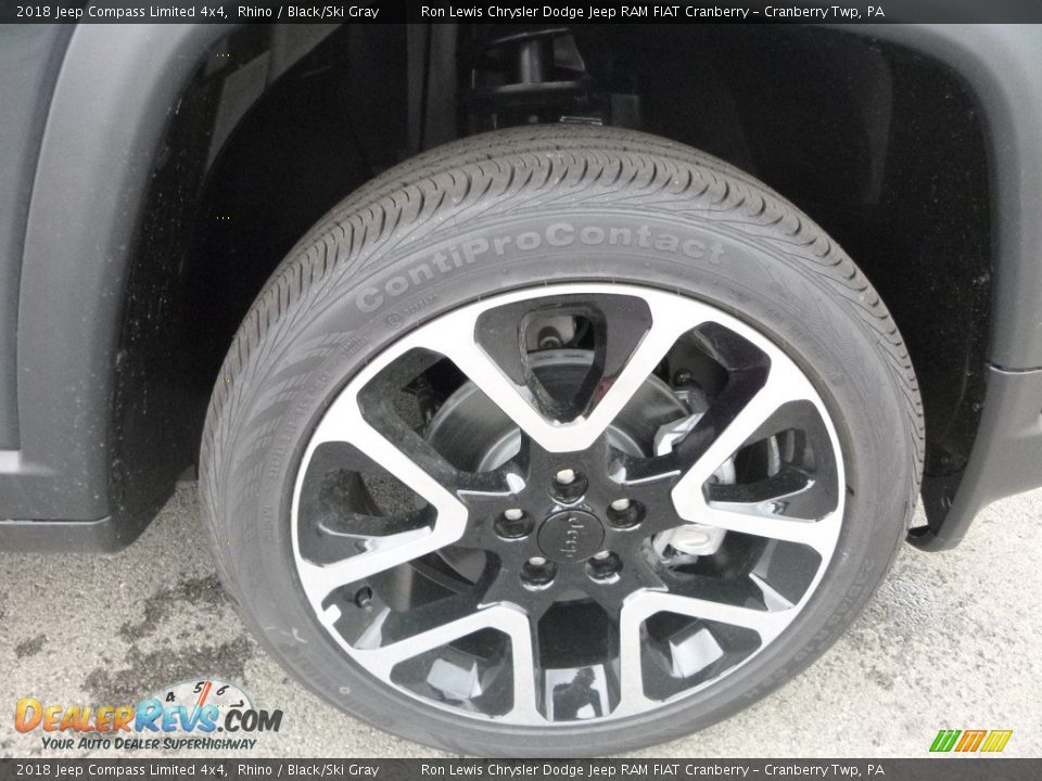 2018 Jeep Compass Limited 4x4 Rhino / Black/Ski Gray Photo #9