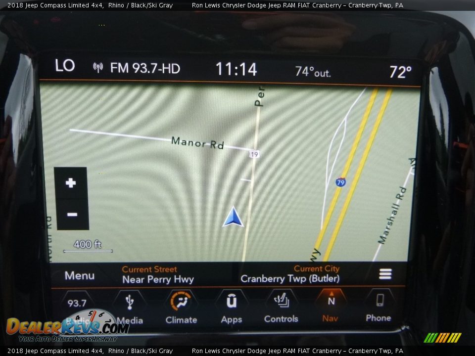 2018 Jeep Compass Limited 4x4 Rhino / Black/Ski Gray Photo #18