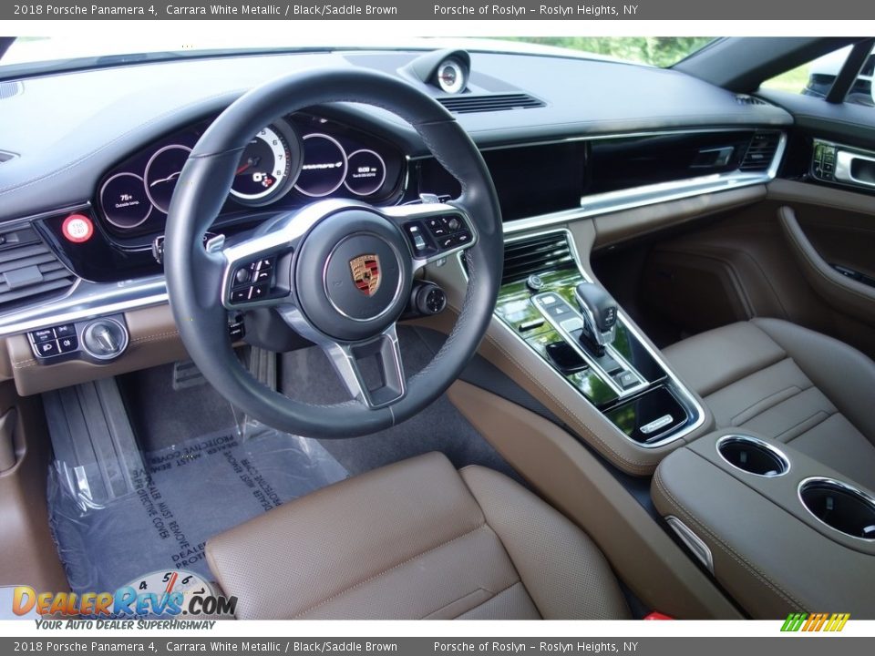 Black/Saddle Brown Interior - 2018 Porsche Panamera 4 Photo #10