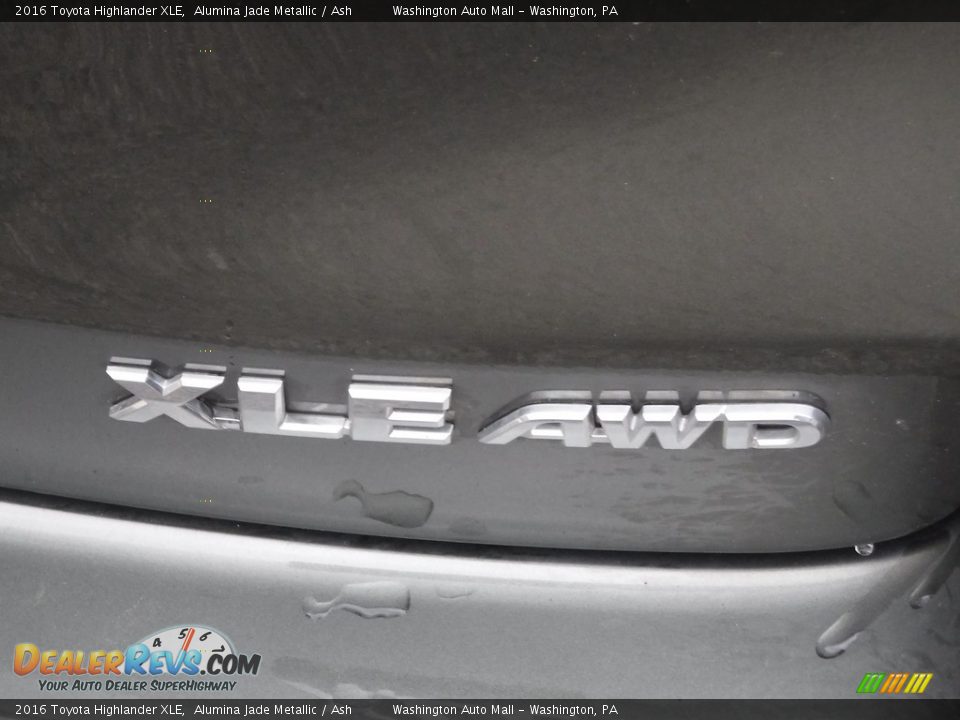 2016 Toyota Highlander XLE Alumina Jade Metallic / Ash Photo #11