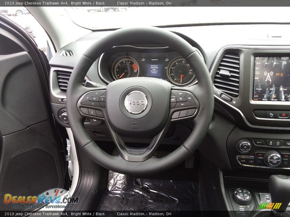 2019 Jeep Cherokee Trailhawk 4x4 Bright White / Black Photo #7