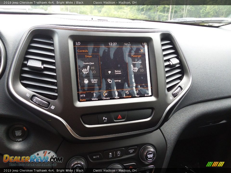 2019 Jeep Cherokee Trailhawk 4x4 Bright White / Black Photo #10