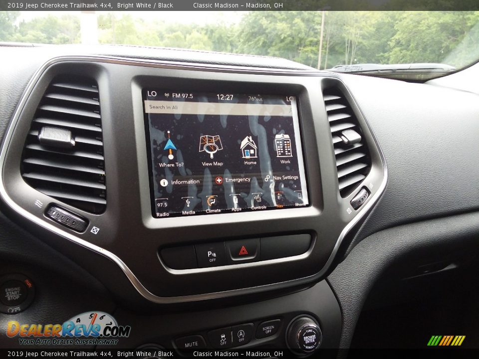 2019 Jeep Cherokee Trailhawk 4x4 Bright White / Black Photo #11