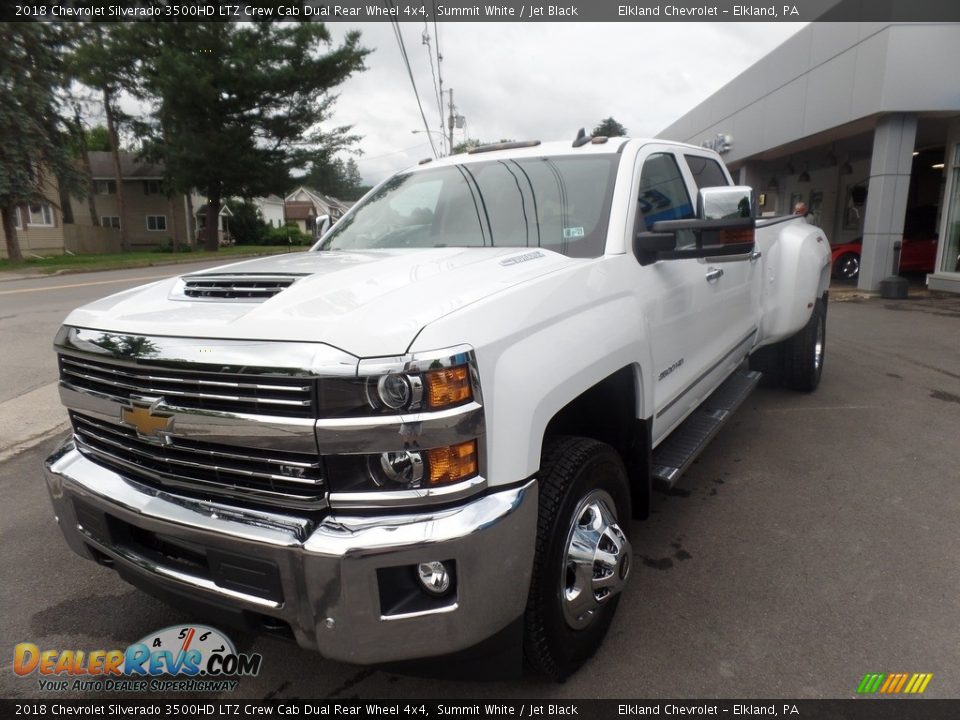 2018 Chevrolet Silverado 3500HD LTZ Crew Cab Dual Rear Wheel 4x4 Summit White / Jet Black Photo #3