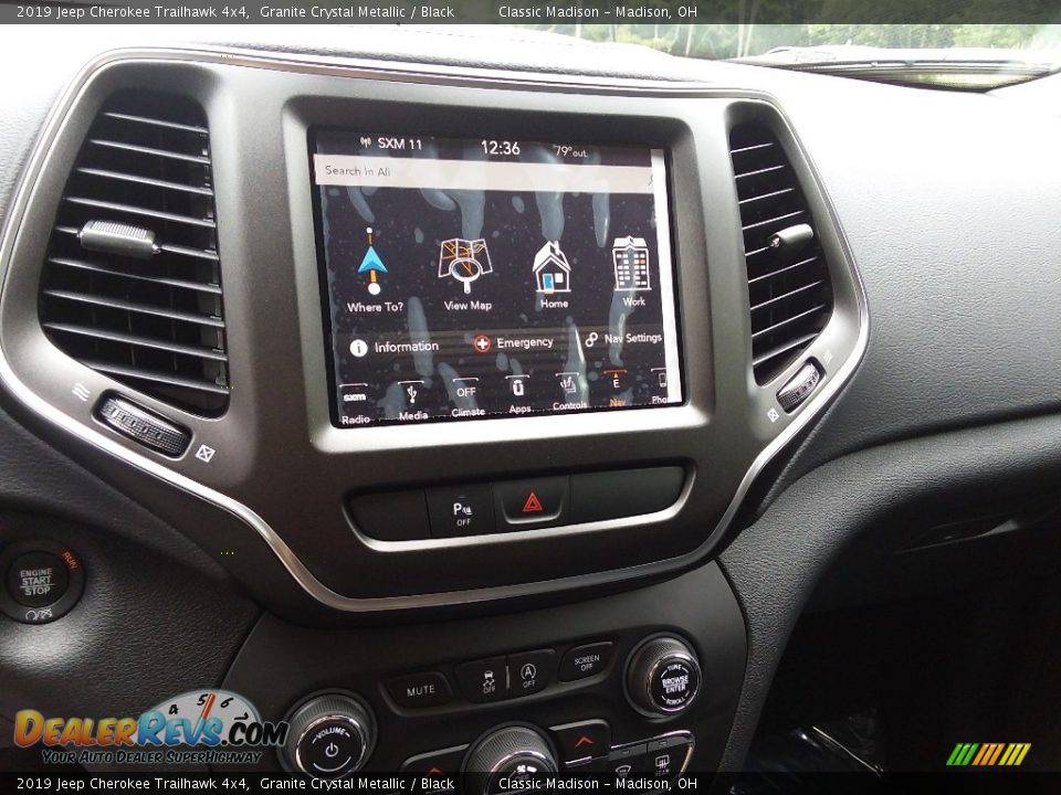 2019 Jeep Cherokee Trailhawk 4x4 Granite Crystal Metallic / Black Photo #14