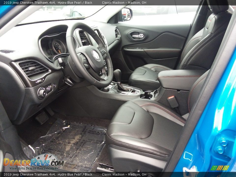 2019 Jeep Cherokee Trailhawk 4x4 Hydro Blue Pearl / Black Photo #6