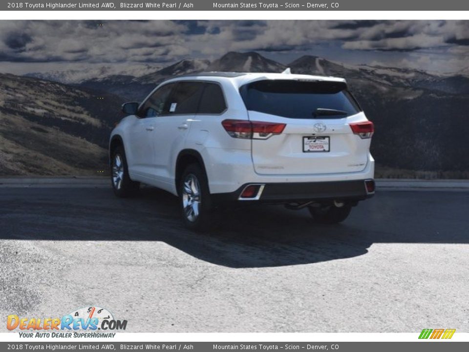 2018 Toyota Highlander Limited AWD Blizzard White Pearl / Ash Photo #3