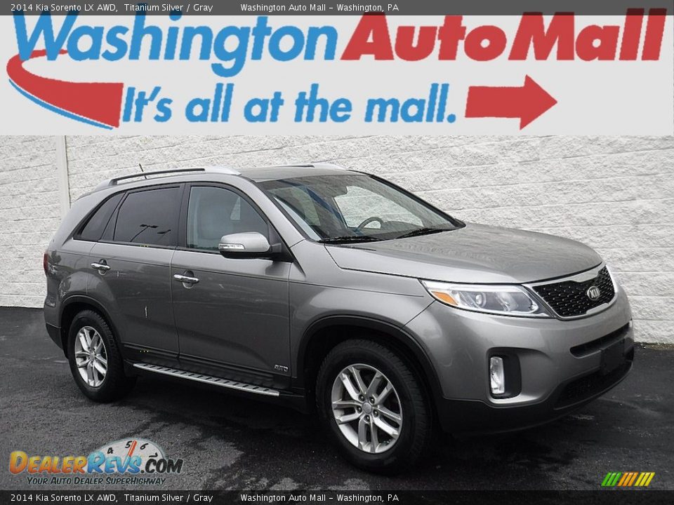 2014 Kia Sorento LX AWD Titanium Silver / Gray Photo #1