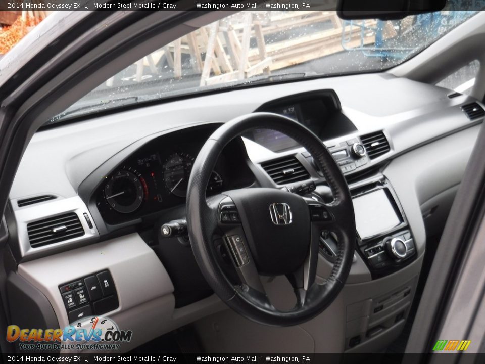 2014 Honda Odyssey EX-L Modern Steel Metallic / Gray Photo #13