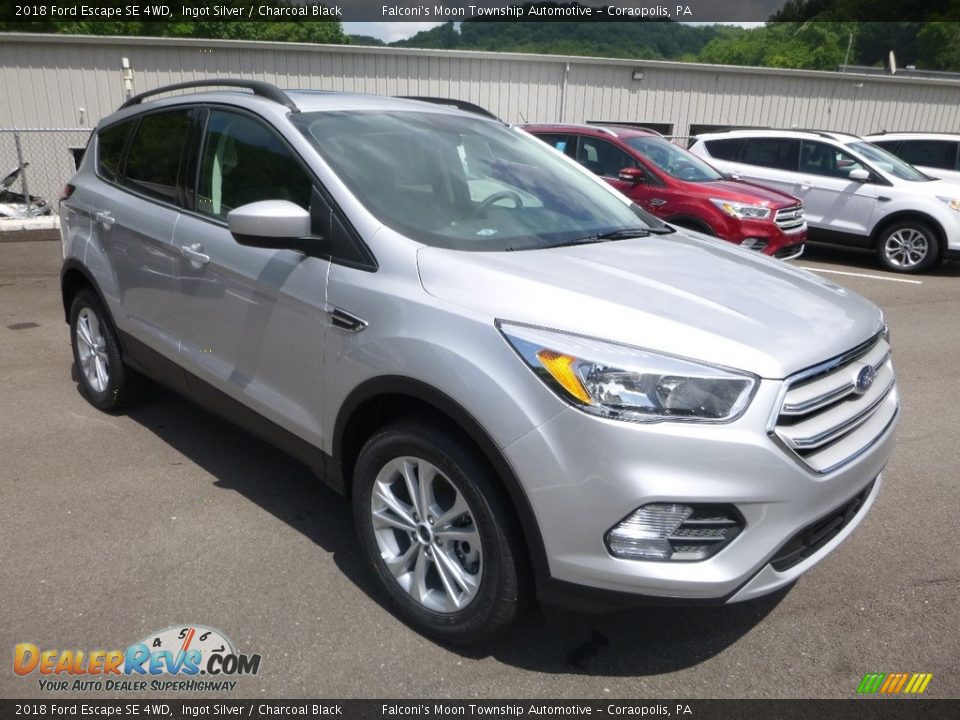 2018 Ford Escape SE 4WD Ingot Silver / Charcoal Black Photo #3