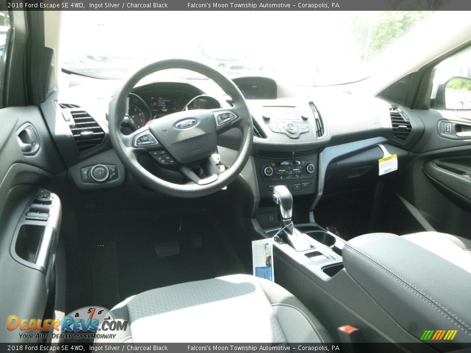 2018 Ford Escape SE 4WD Ingot Silver / Charcoal Black Photo #9