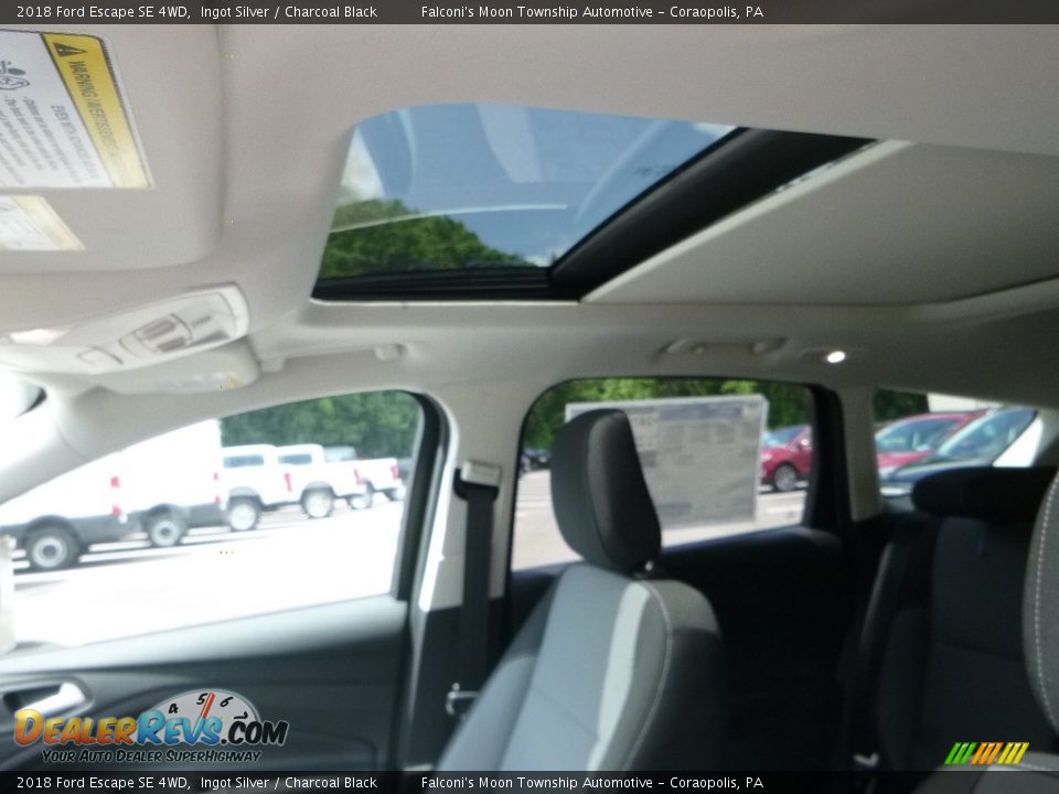 2018 Ford Escape SE 4WD Ingot Silver / Charcoal Black Photo #13
