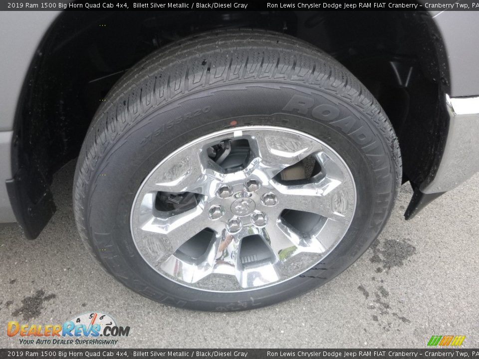 2019 Ram 1500 Big Horn Quad Cab 4x4 Billett Silver Metallic / Black/Diesel Gray Photo #9