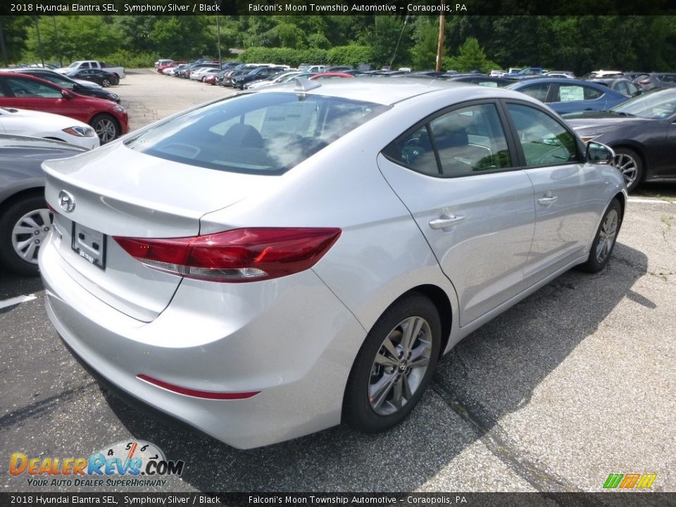 2018 Hyundai Elantra SEL Symphony Silver / Black Photo #2