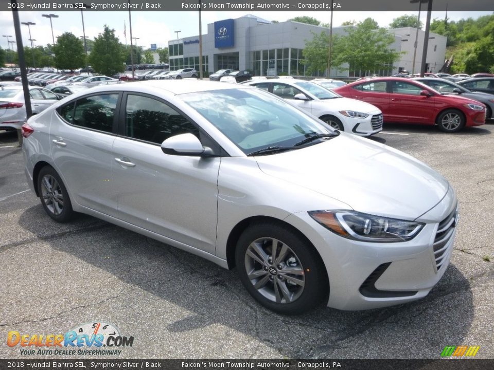 2018 Hyundai Elantra SEL Symphony Silver / Black Photo #3