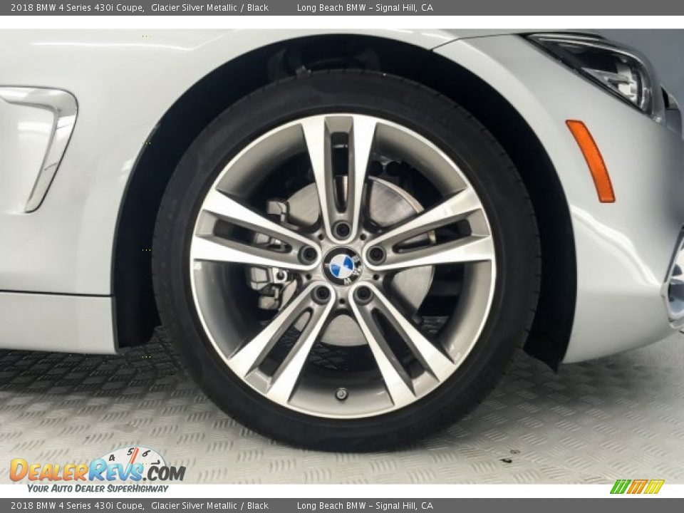 2018 BMW 4 Series 430i Coupe Glacier Silver Metallic / Black Photo #8