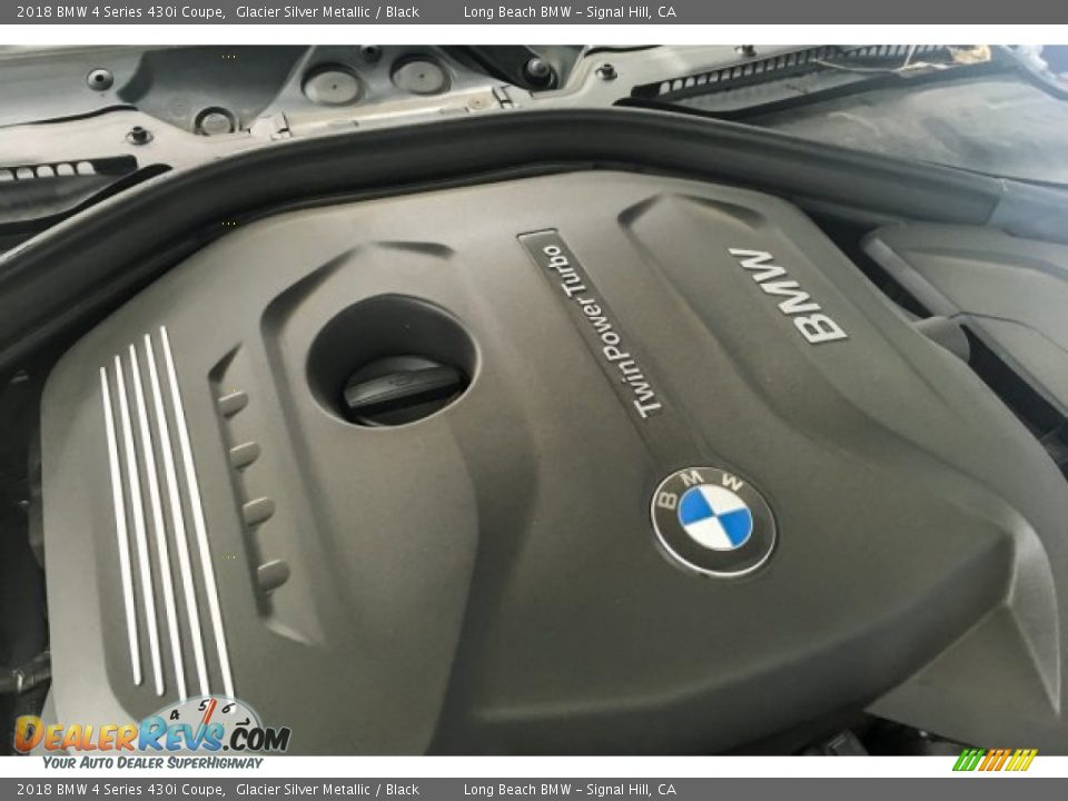 2018 BMW 4 Series 430i Coupe Glacier Silver Metallic / Black Photo #27
