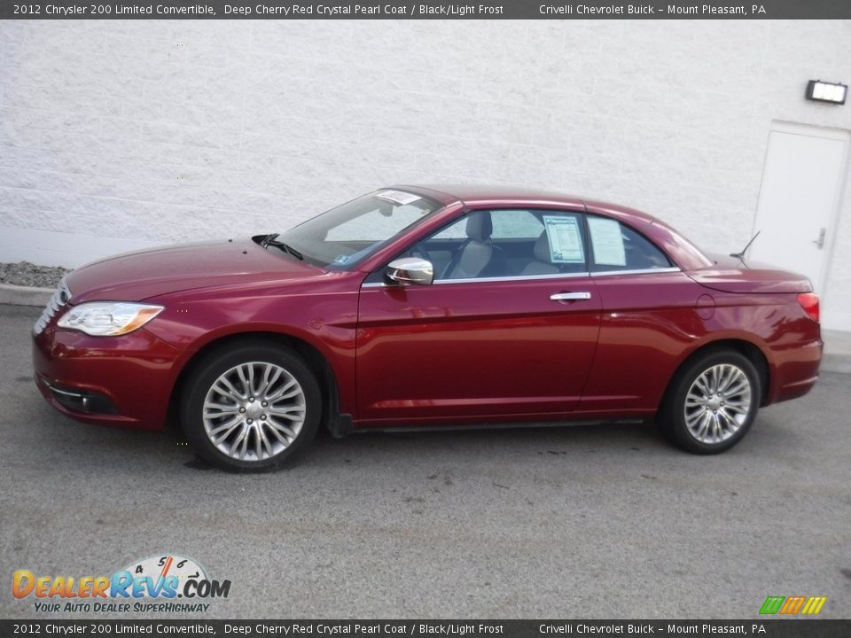 2012 Chrysler 200 Limited Convertible Deep Cherry Red Crystal Pearl Coat / Black/Light Frost Photo #6
