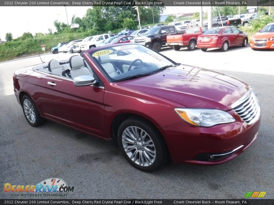 2012 Chrysler 200 Limited Convertible Deep Cherry Red Crystal Pearl Coat / Black/Light Frost Photo #9