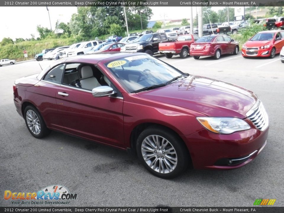 2012 Chrysler 200 Limited Convertible Deep Cherry Red Crystal Pearl Coat / Black/Light Frost Photo #10