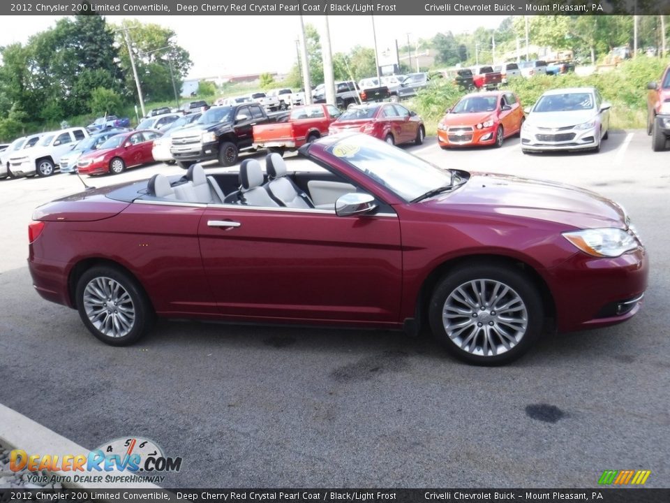 2012 Chrysler 200 Limited Convertible Deep Cherry Red Crystal Pearl Coat / Black/Light Frost Photo #11