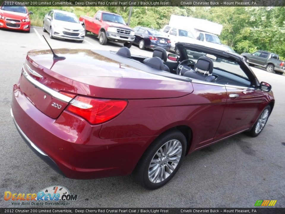 2012 Chrysler 200 Limited Convertible Deep Cherry Red Crystal Pearl Coat / Black/Light Frost Photo #12