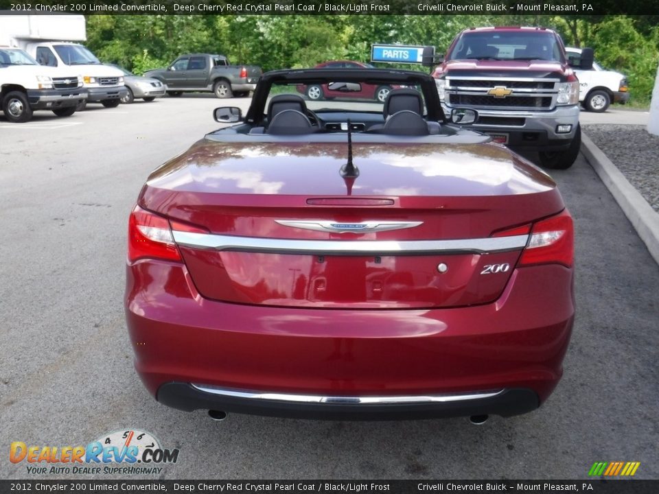 2012 Chrysler 200 Limited Convertible Deep Cherry Red Crystal Pearl Coat / Black/Light Frost Photo #13