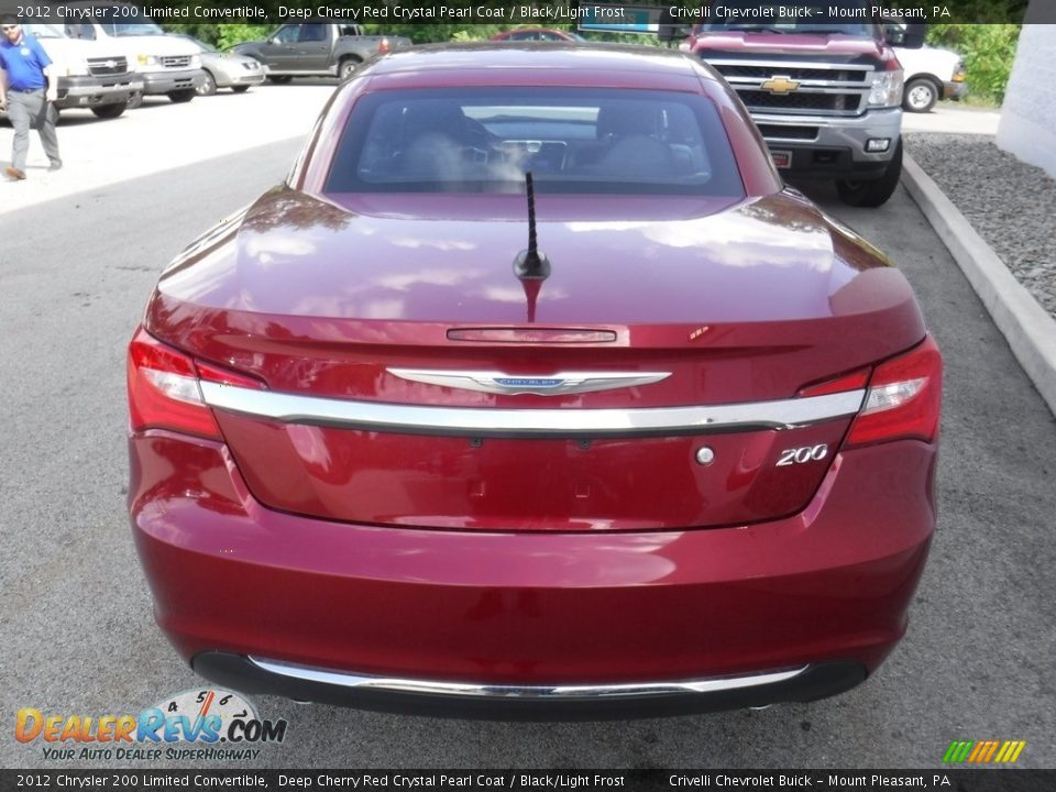 2012 Chrysler 200 Limited Convertible Deep Cherry Red Crystal Pearl Coat / Black/Light Frost Photo #14