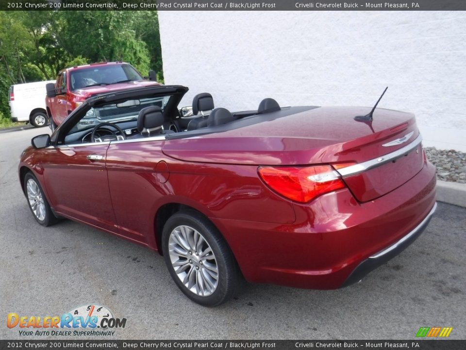 2012 Chrysler 200 Limited Convertible Deep Cherry Red Crystal Pearl Coat / Black/Light Frost Photo #15