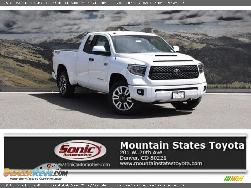 2018 Toyota Tundra SR5 Double Cab 4x4 Super White / Graphite Photo #1