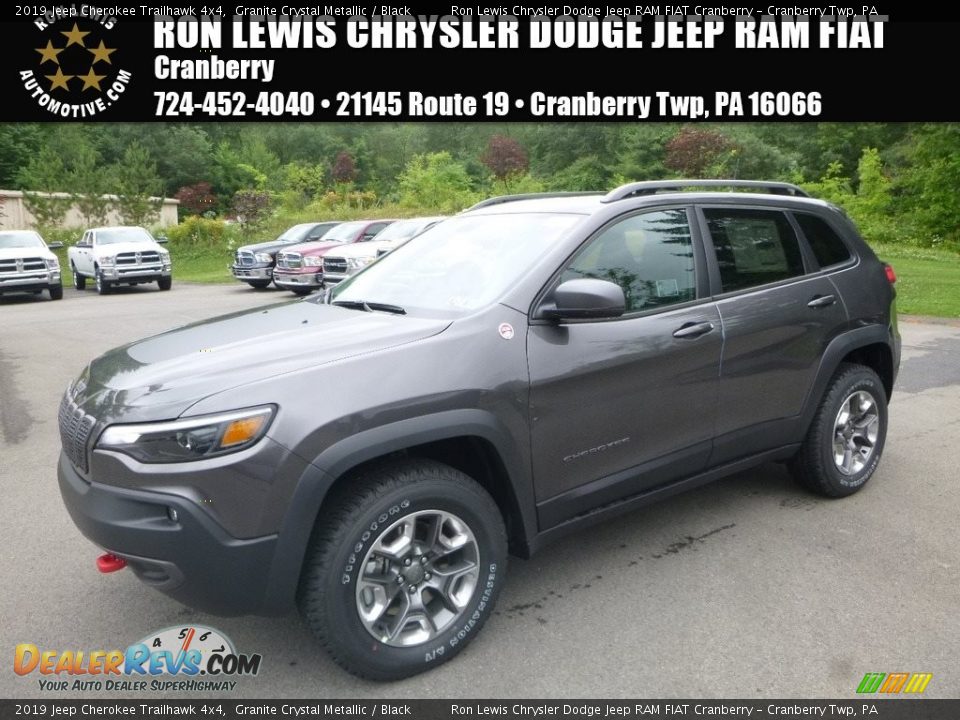 2019 Jeep Cherokee Trailhawk 4x4 Granite Crystal Metallic / Black Photo #1