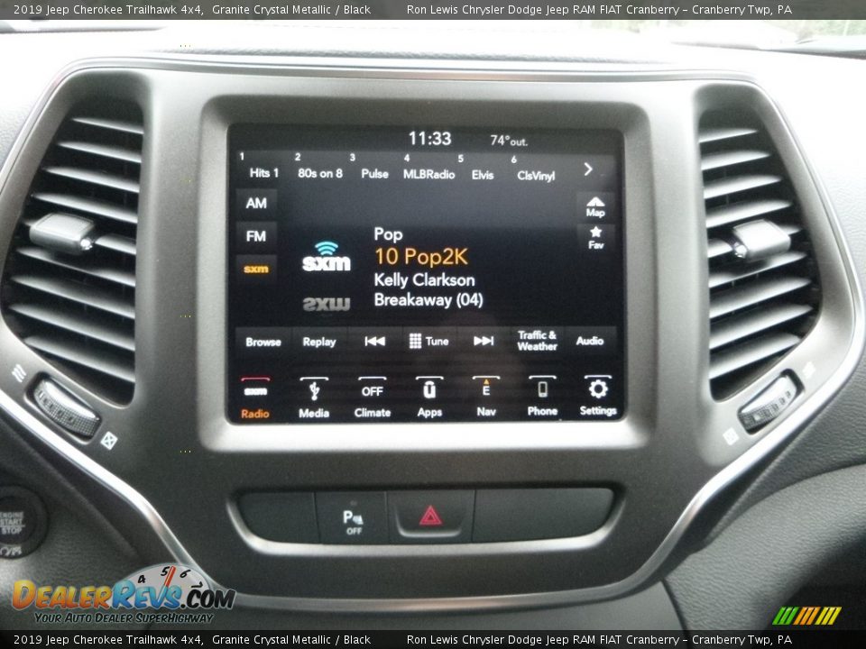 2019 Jeep Cherokee Trailhawk 4x4 Granite Crystal Metallic / Black Photo #18