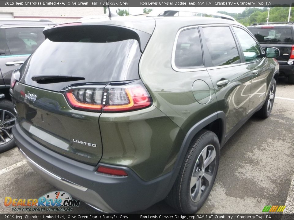 2019 Jeep Cherokee Limited 4x4 Olive Green Pearl / Black/Ski Grey Photo #5