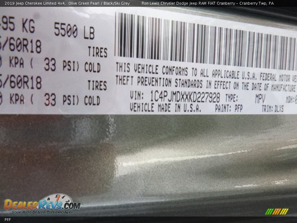 Jeep Color Code PFP Olive Green Pearl