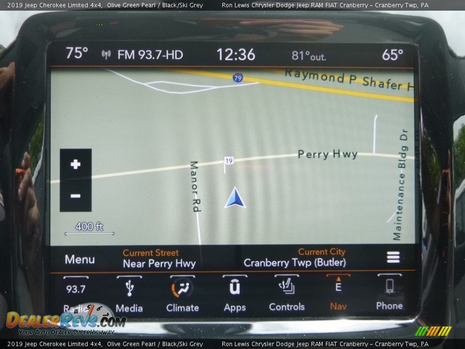 2019 Jeep Cherokee Limited 4x4 Olive Green Pearl / Black/Ski Grey Photo #20