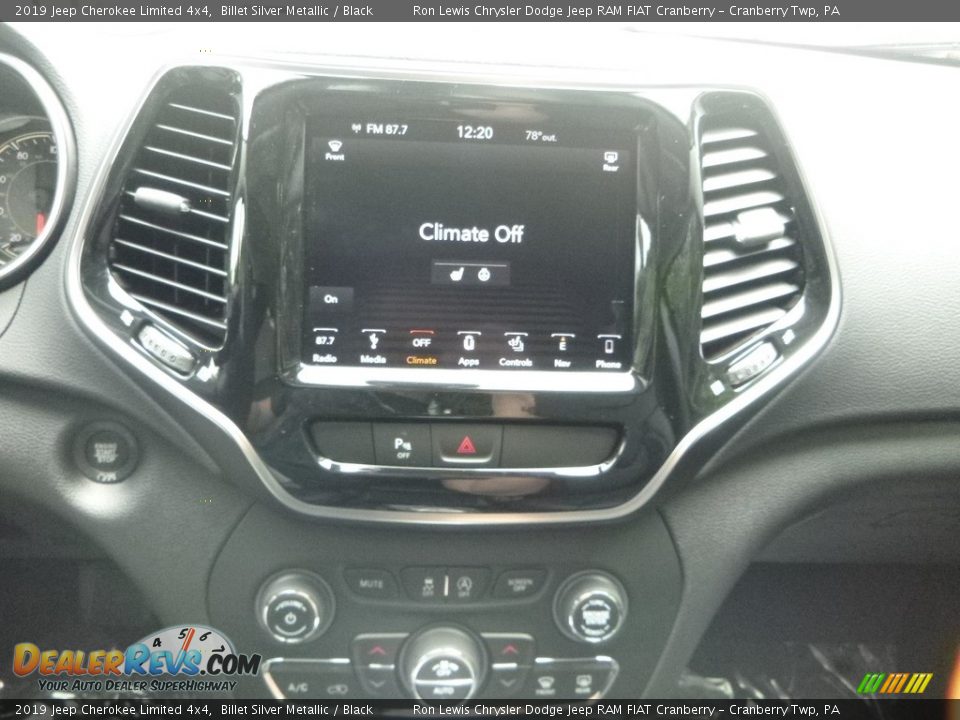 2019 Jeep Cherokee Limited 4x4 Billet Silver Metallic / Black Photo #17