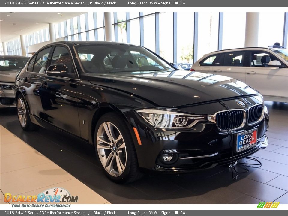 2018 BMW 3 Series 330e iPerformance Sedan Jet Black / Black Photo #12