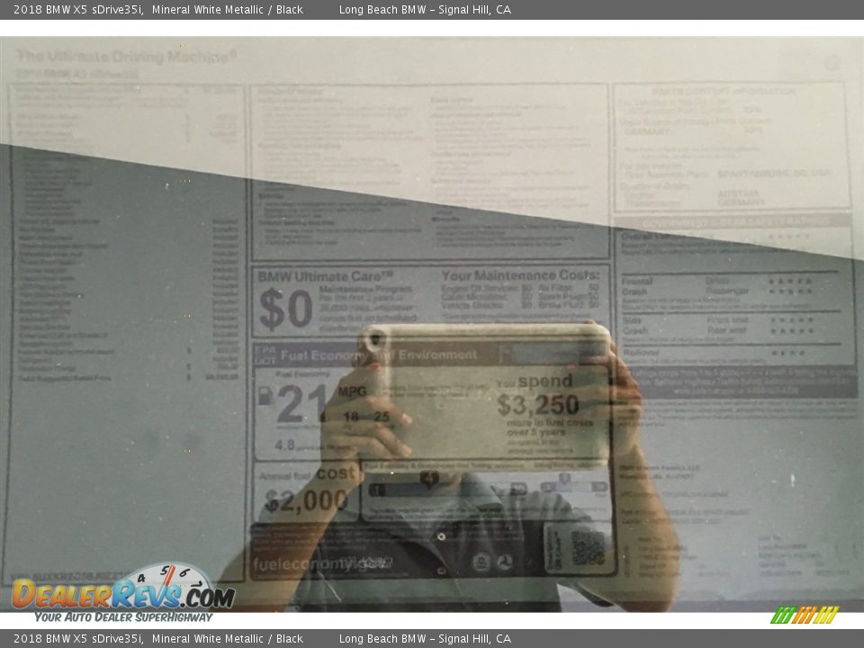 2018 BMW X5 sDrive35i Mineral White Metallic / Black Photo #10